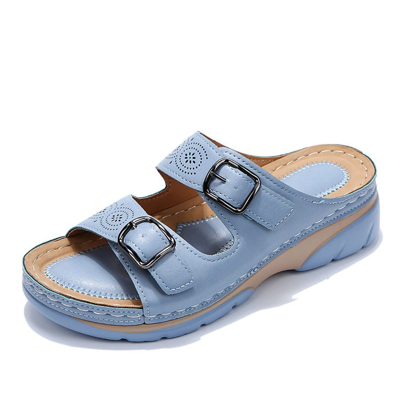 Lovas | Ciabatte con Doppia Fibbia e Suola Comfort