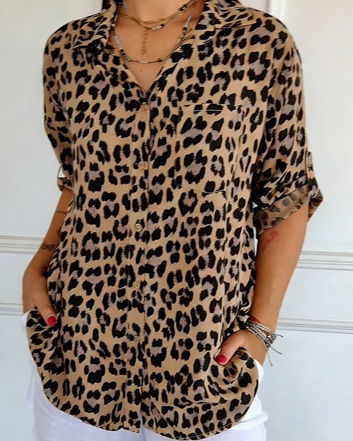 Bluse alla Moda con Stampa Leopardo