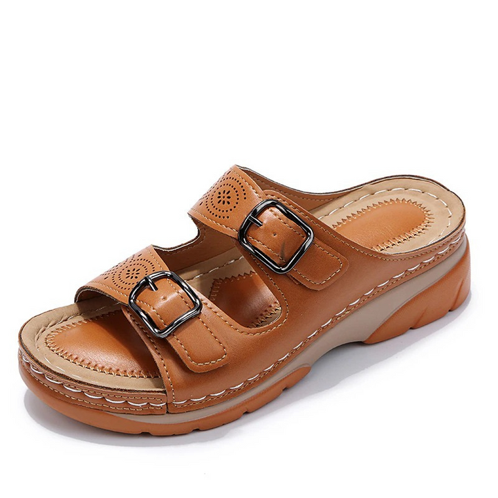 Lovas | Ciabatte con Doppia Fibbia e Suola Comfort
