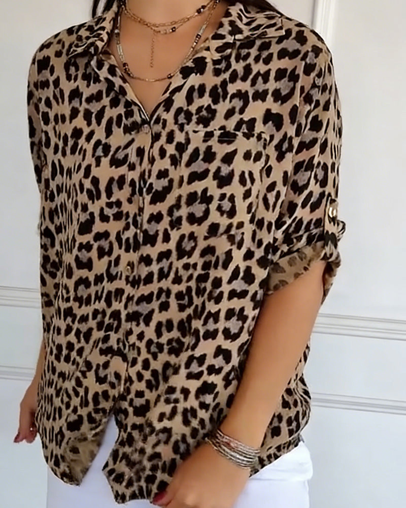 Bluse alla Moda con Stampa Leopardo