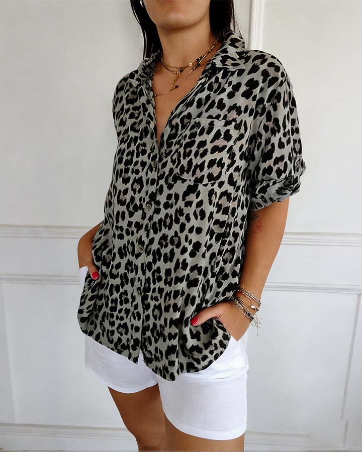 Bluse alla Moda con Stampa Leopardo
