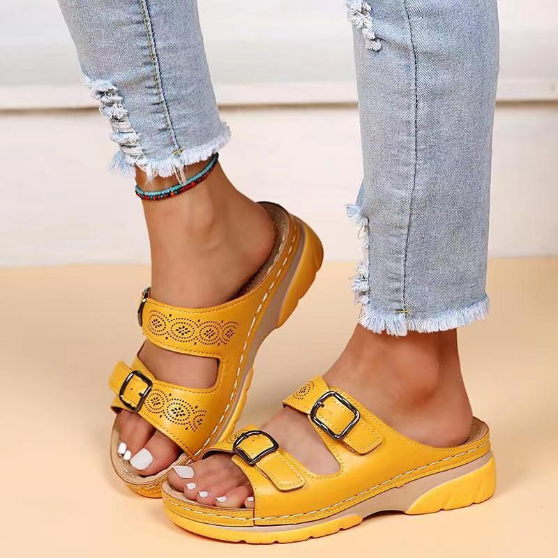 Lovas | Ciabatte con Doppia Fibbia e Suola Comfort