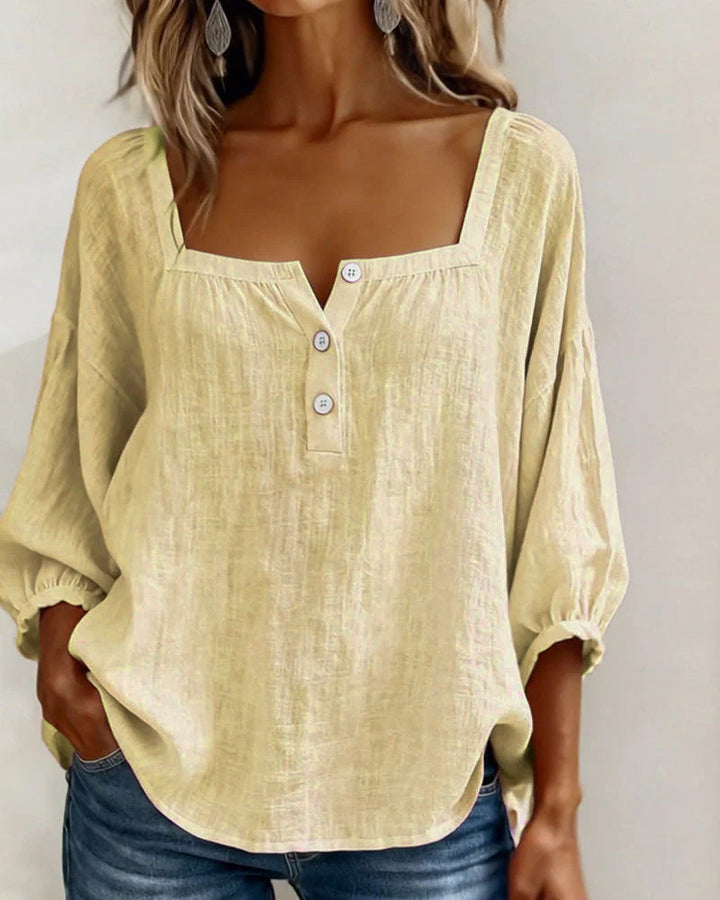 Chemisier Collo Quadrato Manica a Farfalla
