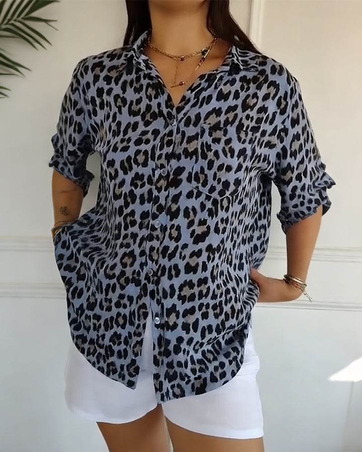 Bluse alla Moda con Stampa Leopardo