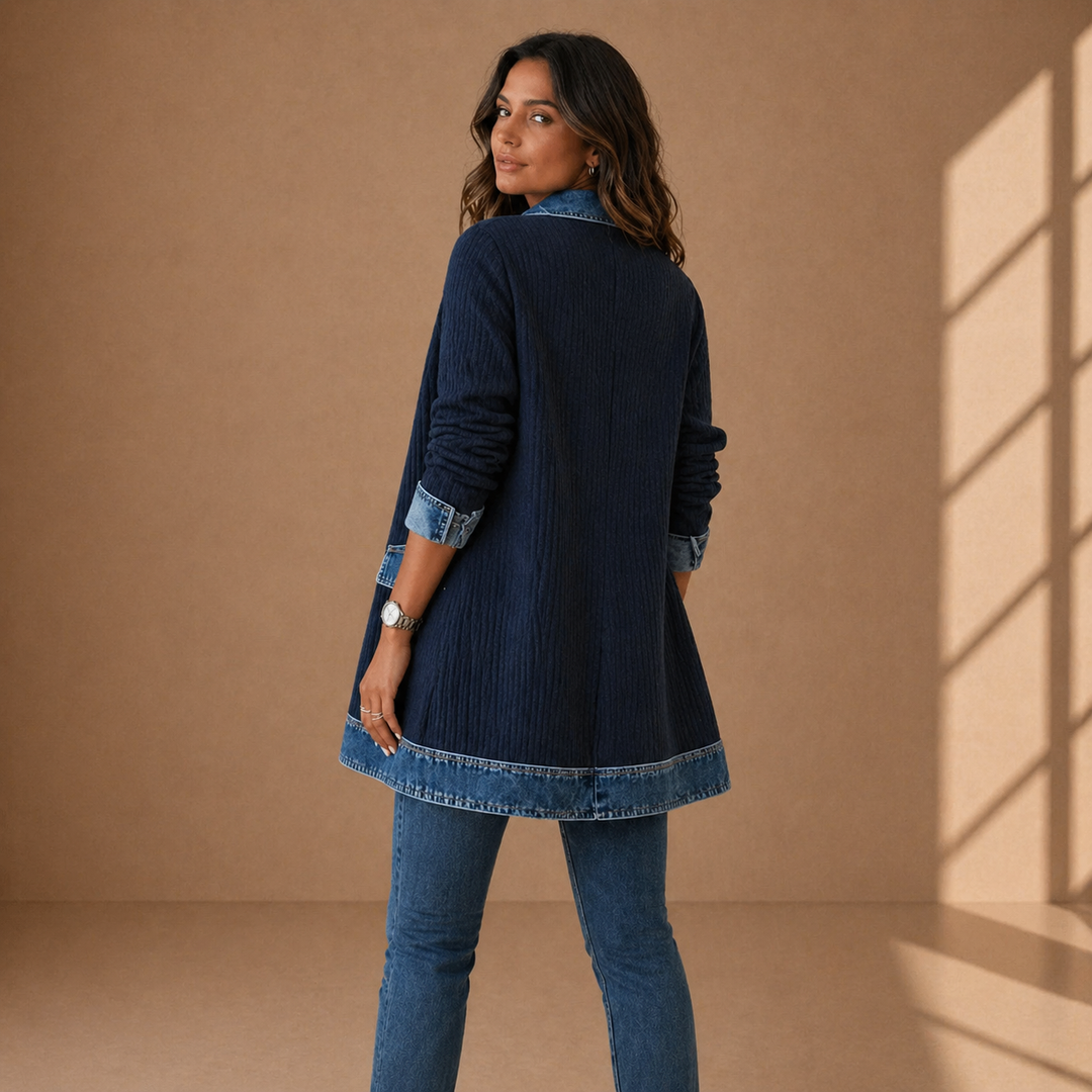 Emilia | Giacca Misto Denim e Maglia