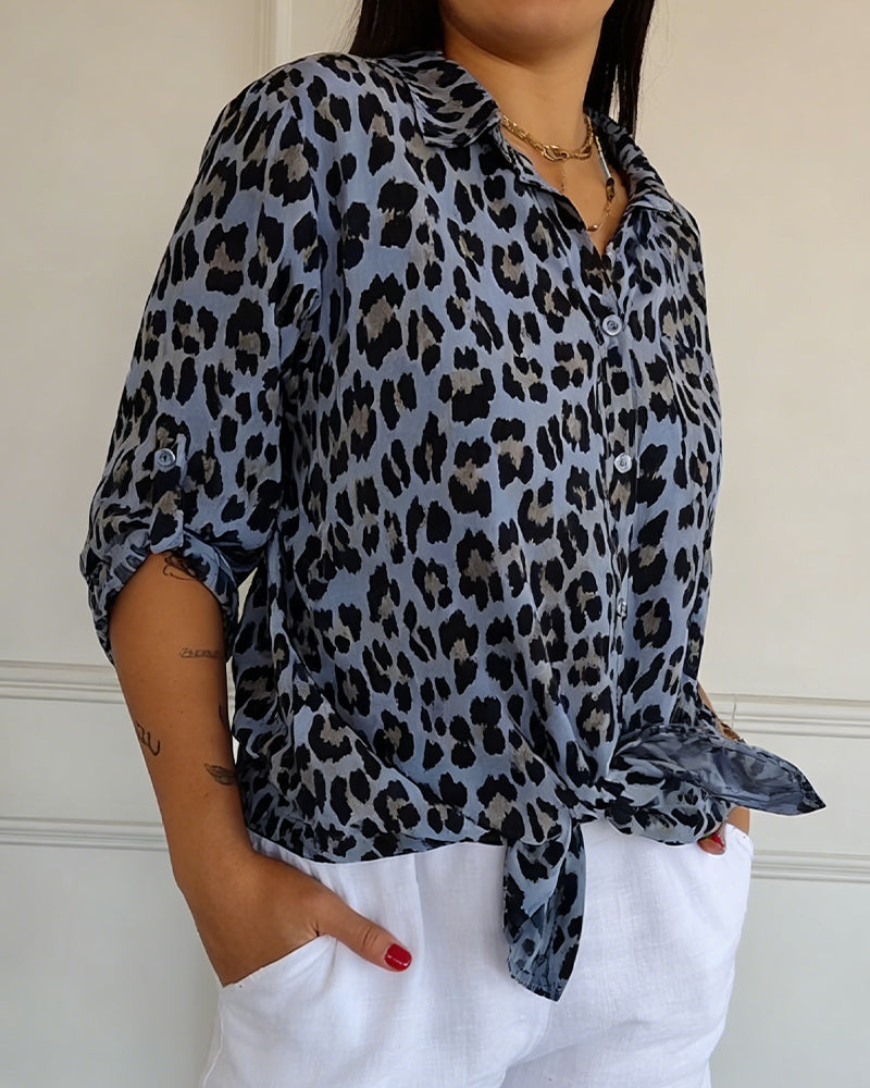 Bluse alla Moda con Stampa Leopardo
