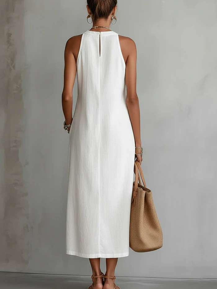 Jimena | Vestito Midi Elegante con Colletto