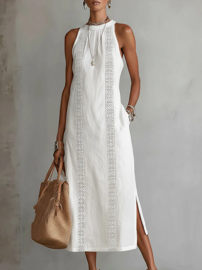 Jimena | Vestito Midi Elegante con Colletto