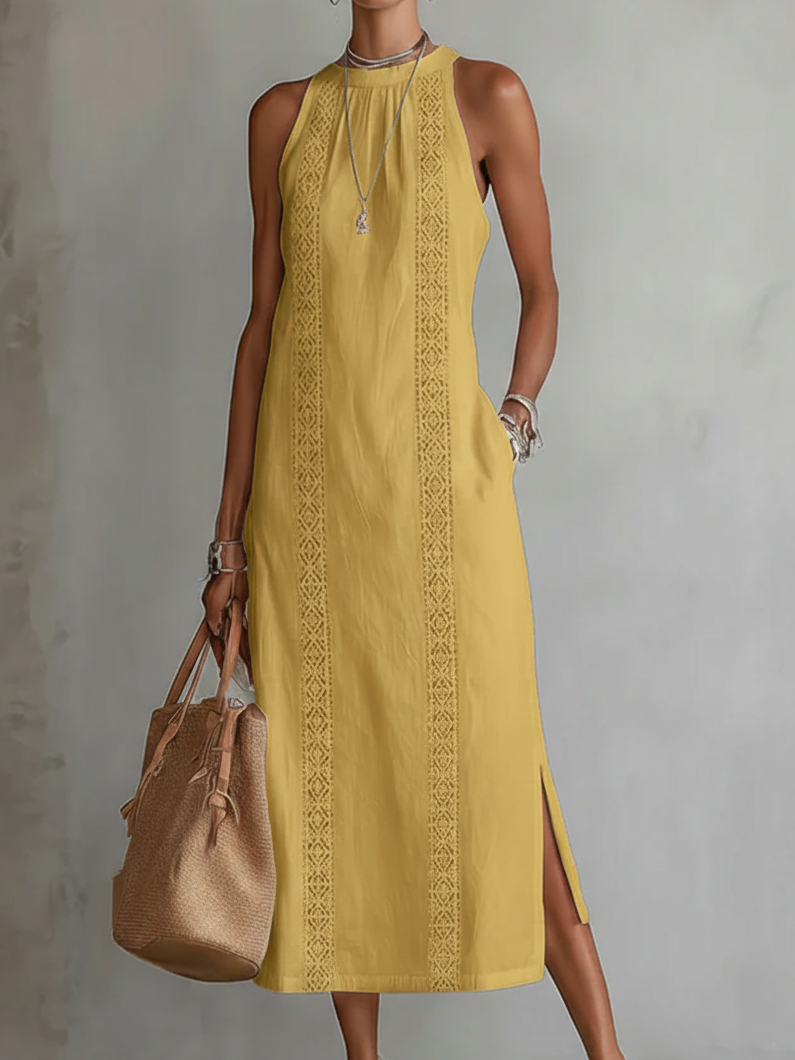 Jimena | Vestito Midi Elegante con Colletto