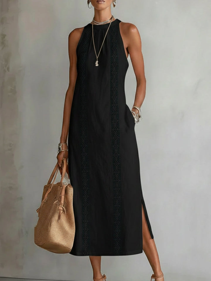 Jimena | Vestito Midi Elegante con Colletto