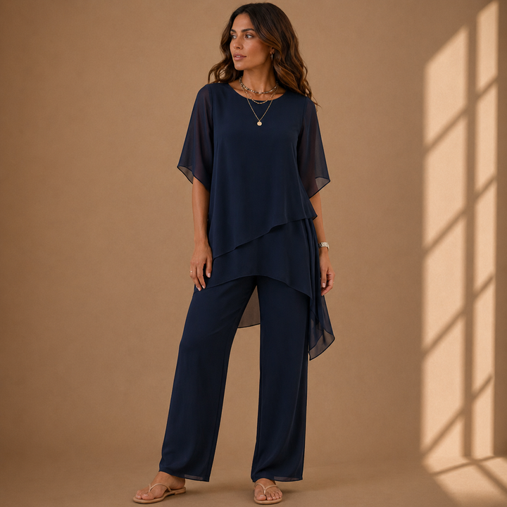 Vittoria | Set Due Pezzi con Top a Strati e Pantaloni